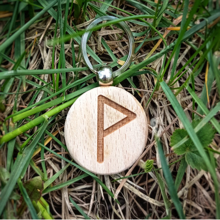 БРЕЛОК ДЕРЕВ'ЯНИЙ РУНА ВУНЬО РУЧНА РОБОТА (HANDMADE VUNYO WOODEN FLEECE KEYRING)